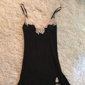 Victoria's Secret black pink lace negligee